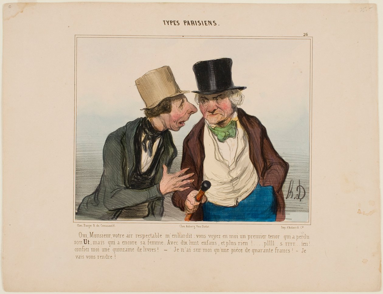 Ja, mein Herr, Ihr respektables Aussehen macht mich mutiger von Honoré Daumier