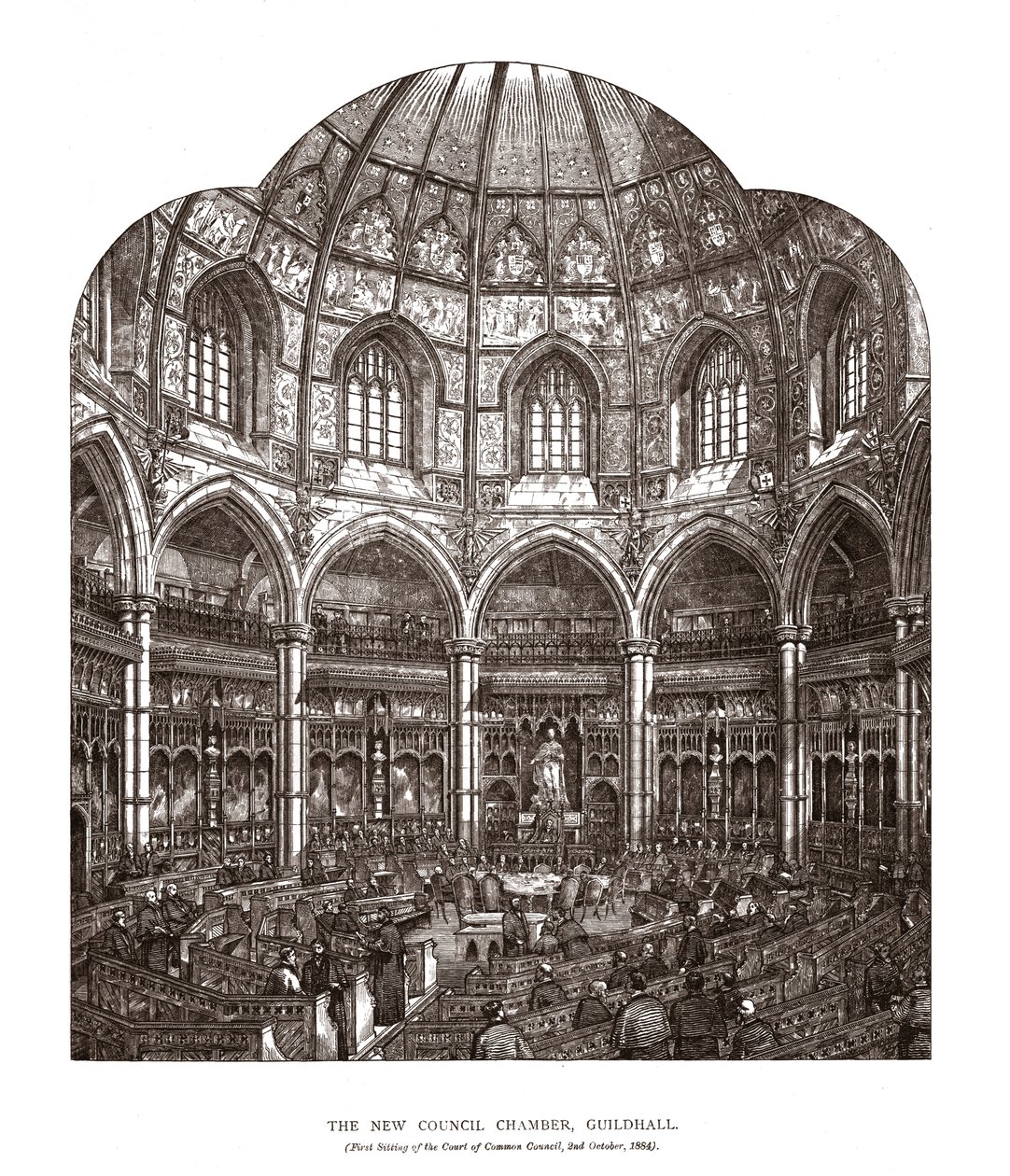 Der neue Ratssaal Guildhall, 1884, 1886 von Horace Jones