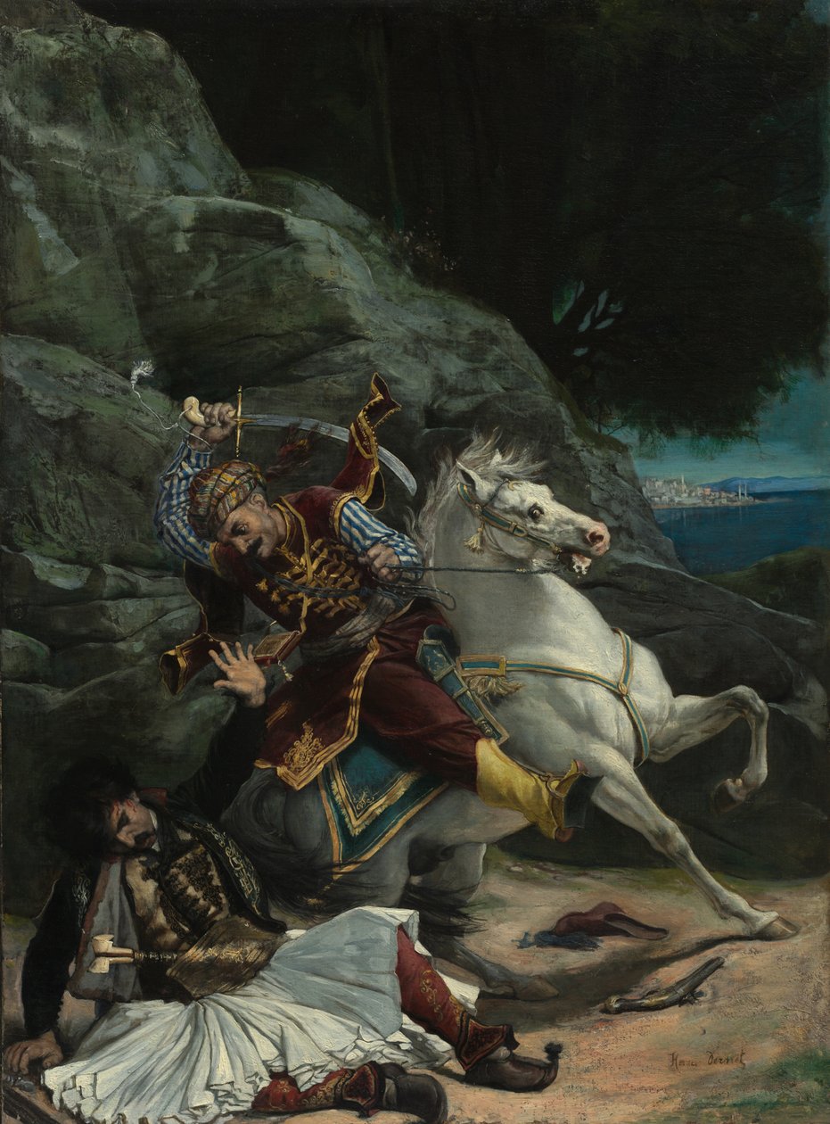 Kampf zwischen einem Griechen und einem Türken von Horace Vernet