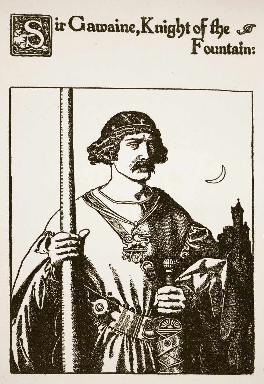Sir Gawaine, Ritter des Brunnens, Illustration aus 