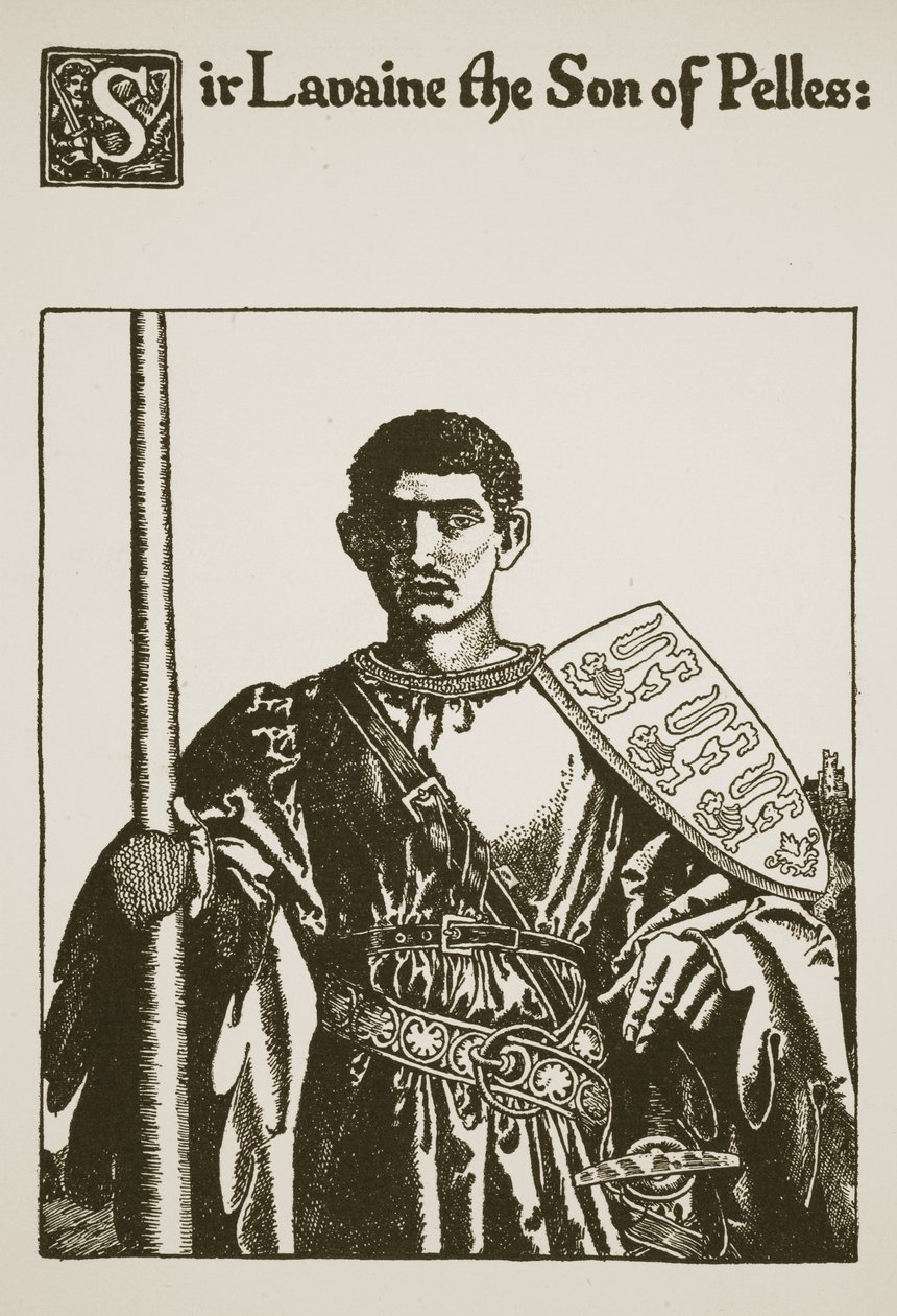 Sir Lavaine, der Sohn von Pelles, Illustration aus 