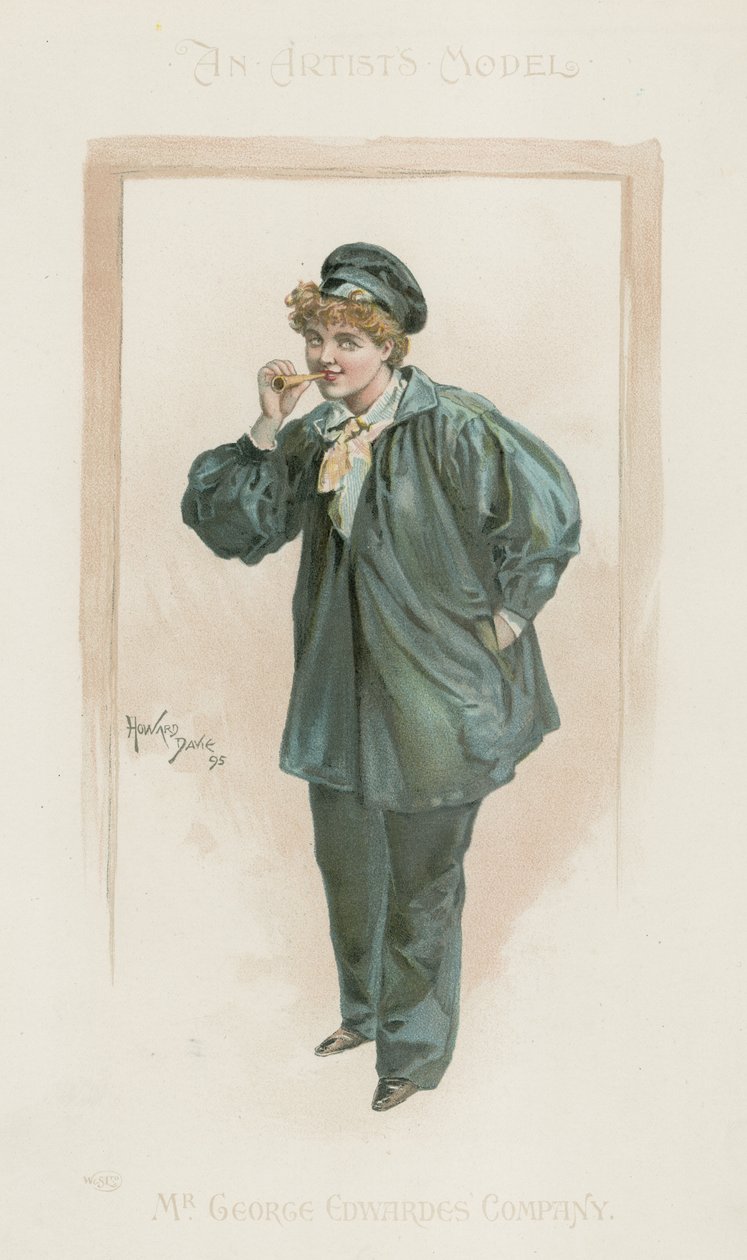 Ganzkörperporträt einer Frau von Howard Davie