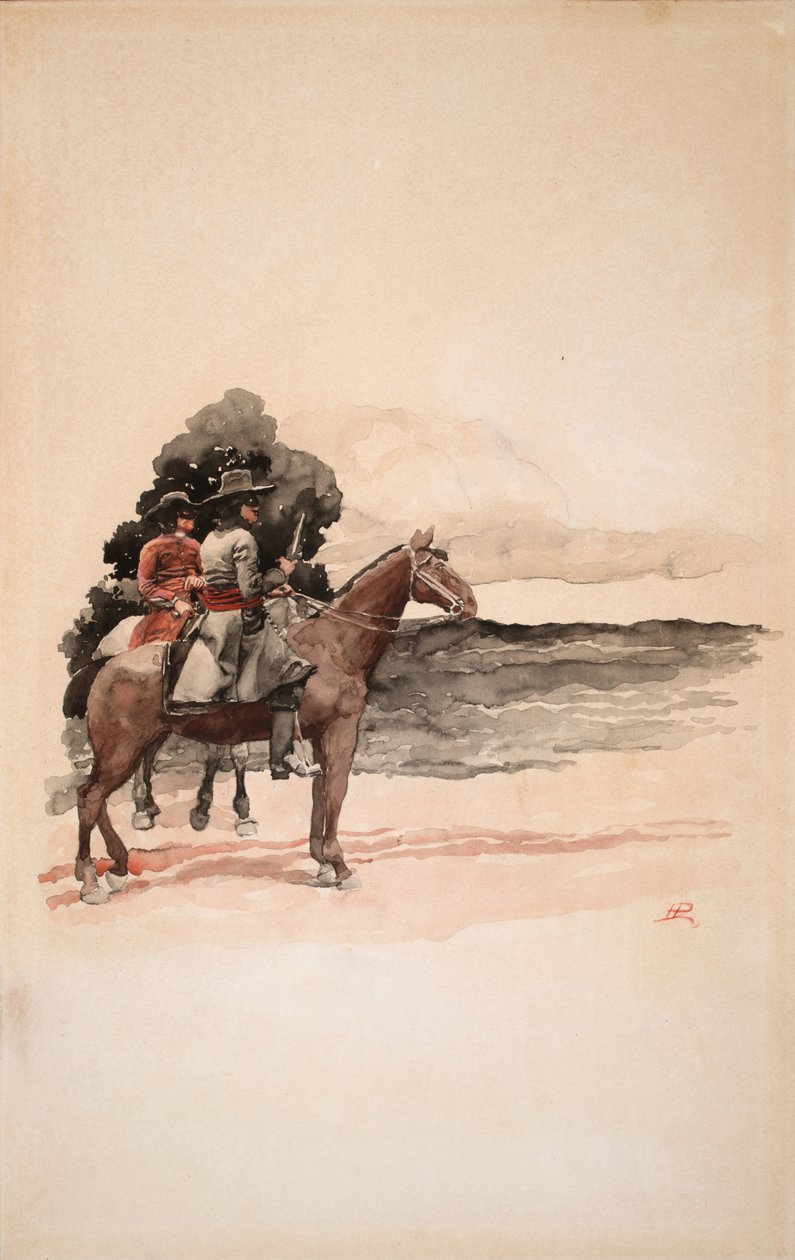 Banditen zu Pferd von Howard Pyle