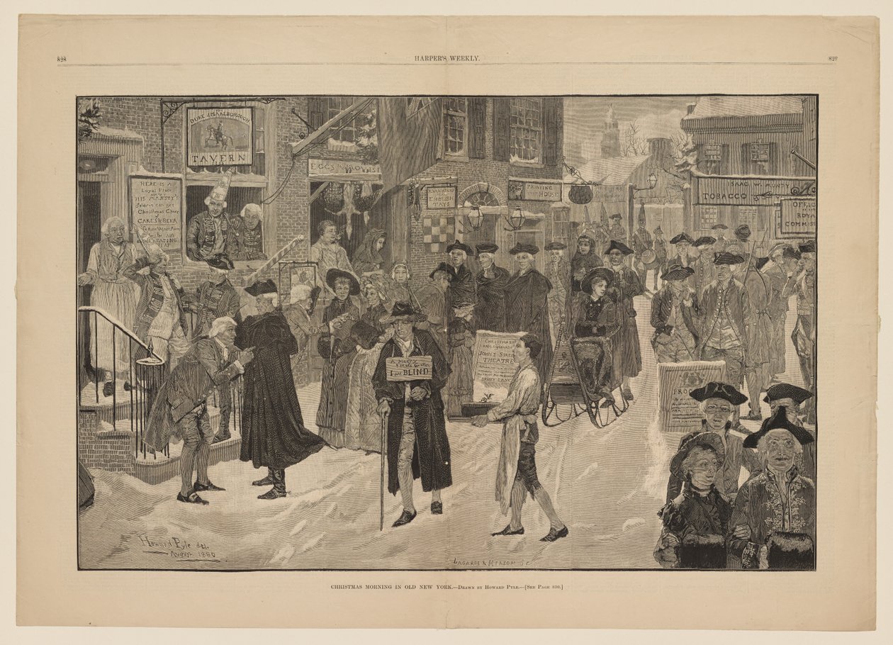 Weihnachtsmorgen im alten New York von Howard Pyle