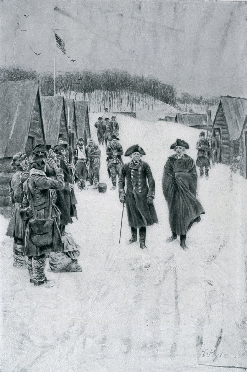 Washington und Steuben in Valley Forge, Illustration aus 
