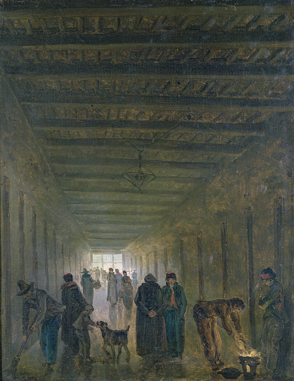 Korridor des Saint-Lazare-Gefängnisses im Jahr 1793 von Hubert Robert