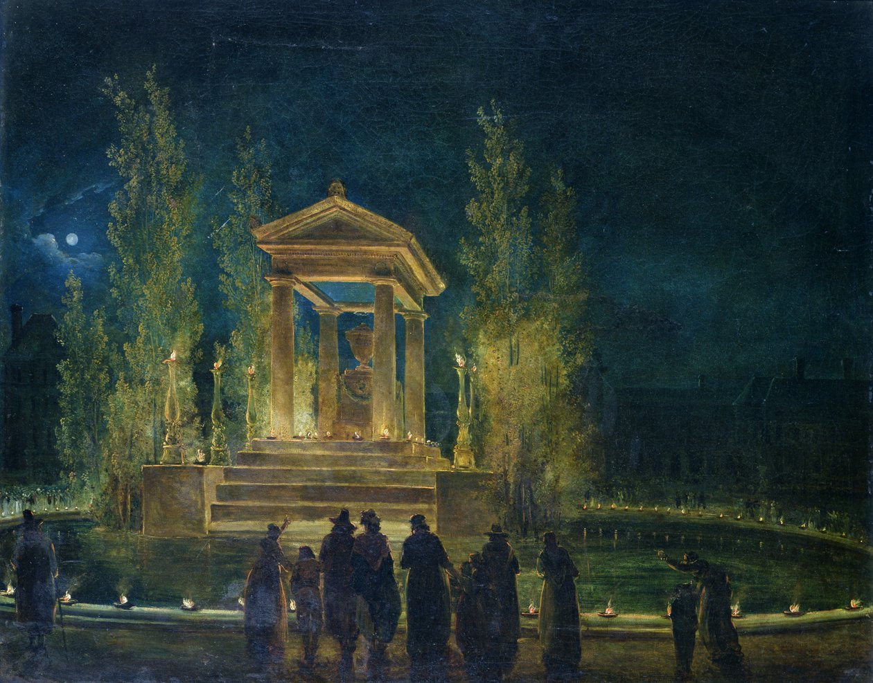 Das Kenotaph von Jean Jacques Rousseau (1712-78) in den Tuilerien ...