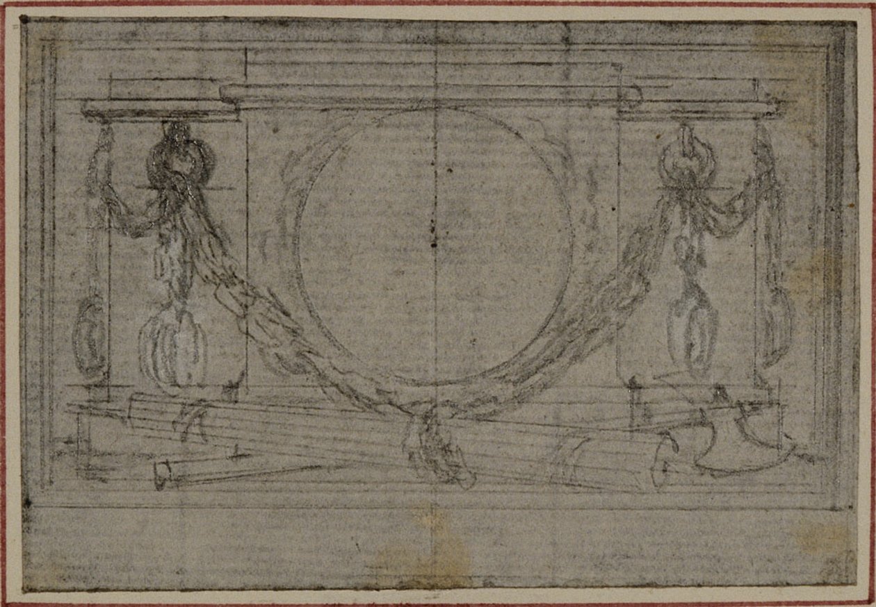 Studie für En Tête Vignette in Tacitus "Tibère, ou Les Six Premiers Livres des Annales", Buch II von Hubert Francois Gravelot