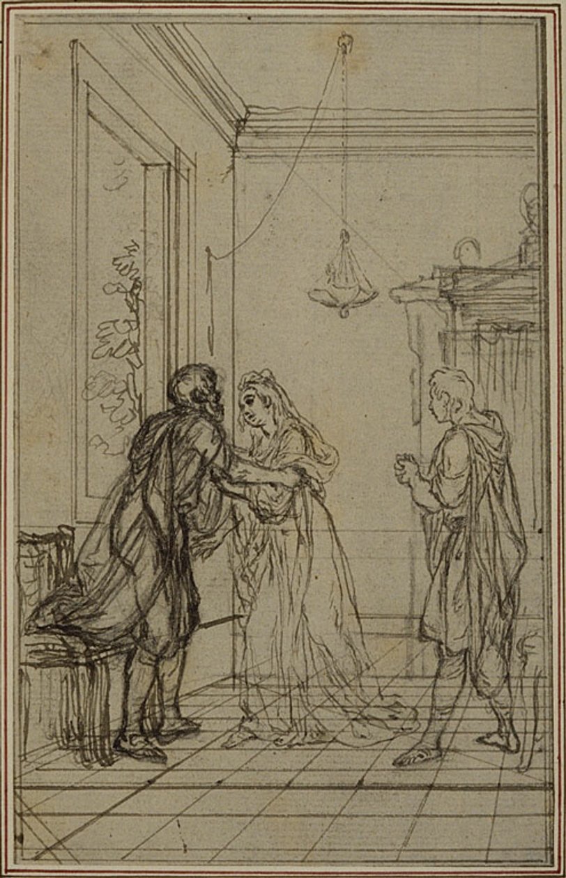 Studie zu Lucains "La Pharsale", Gesang II von Hubert Francois Gravelot