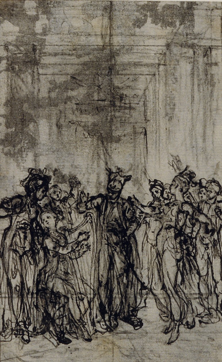 Studie für Vignette in Jean François Marmontels "Contes Moraux" von Hubert Francois Gravelot