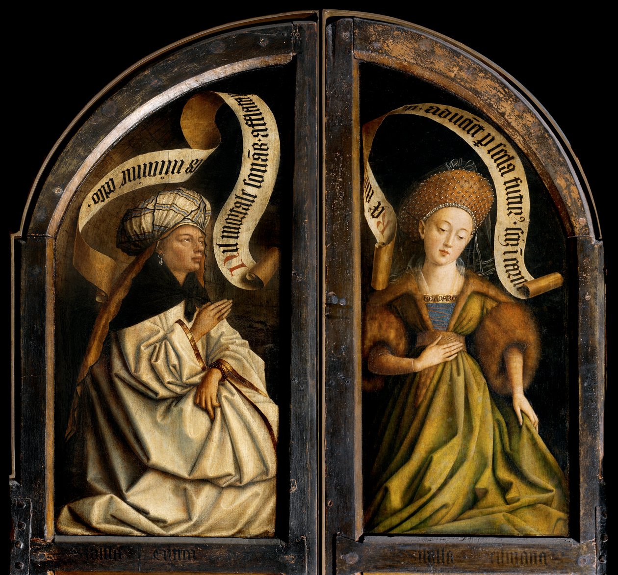 Erythräische Sibylle und Kumanaische Sibylle, vom äußeren linken Flügel des Genter Altars von Hubert & Jan van (1390 1441) Eyck
