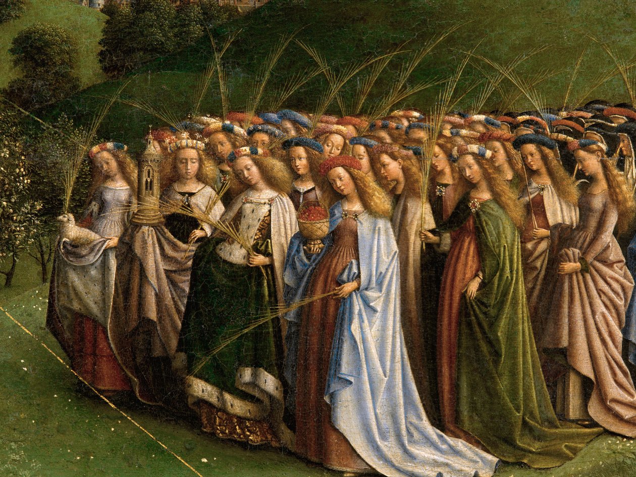 Die Anbetung des mystischen Lammes, vom Genter Altar, (Detail) von Hubert & Jan van (1390 1441) Eyck