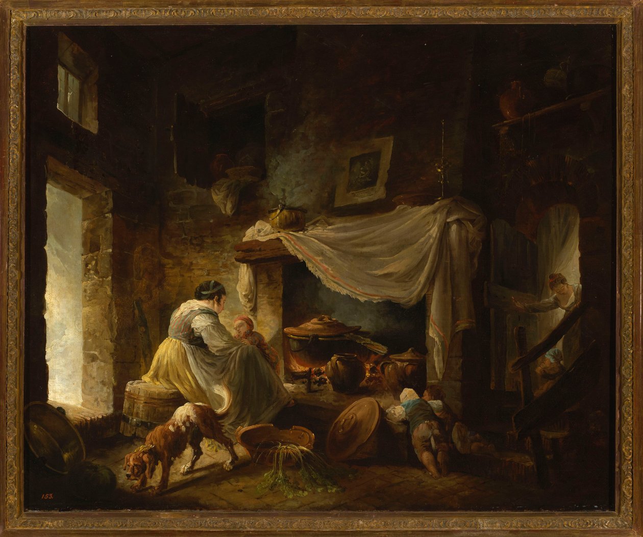 Bauernküche in Ruinen (Italienische Küche) von Hubert Robert