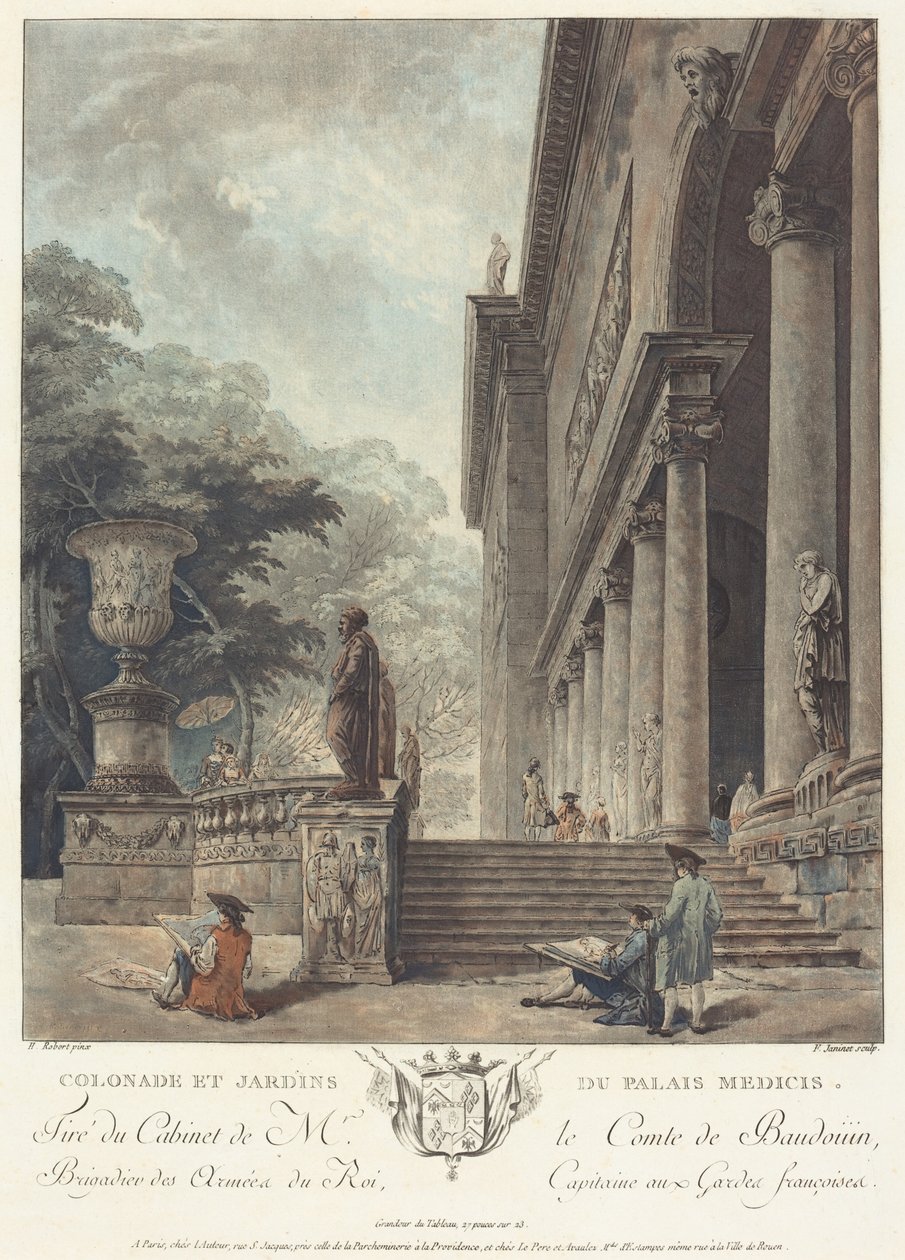 Kolonnade und Gärten des Medici-Palastes von Hubert Robert