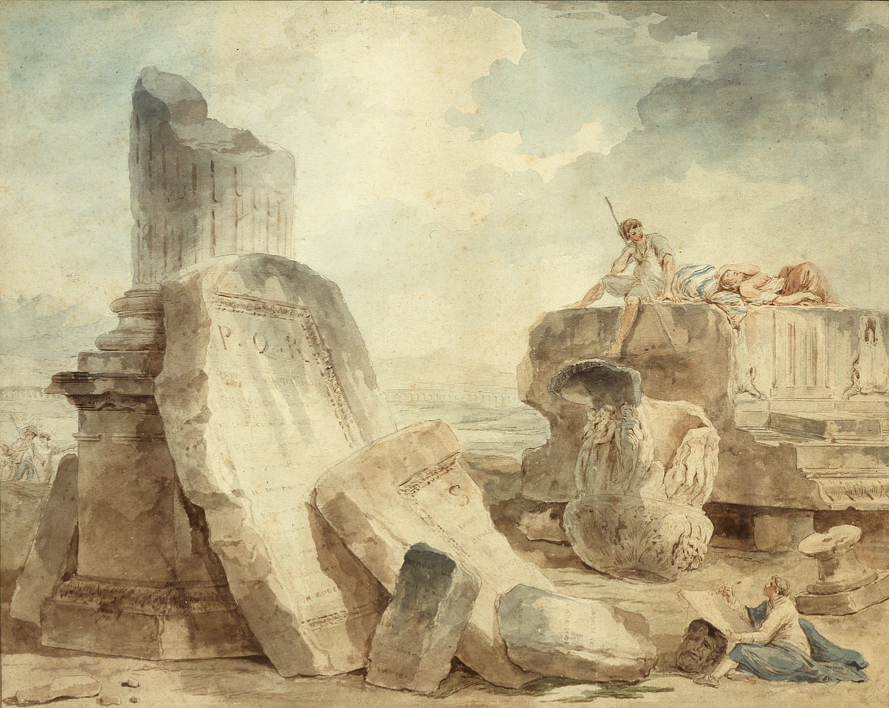 Ruinen mit Figuren von Hubert Robert