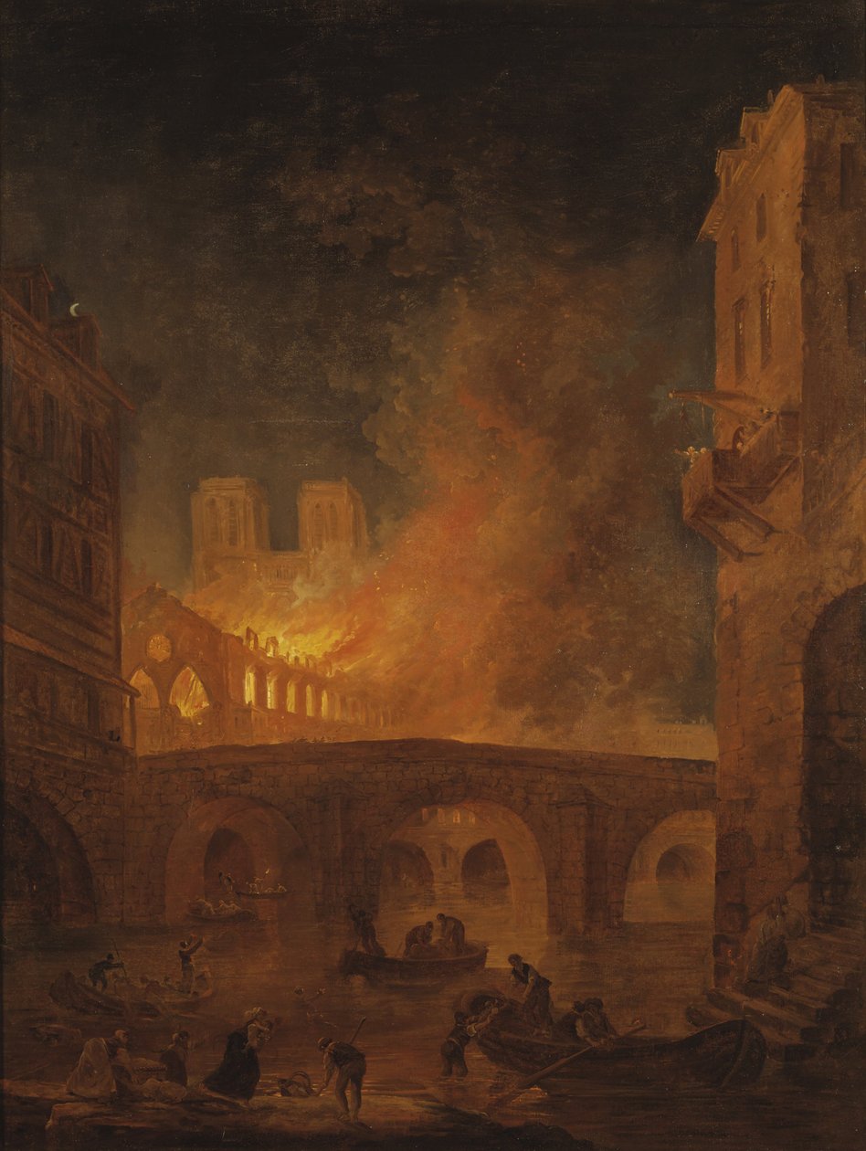Der Brand des Hôtel-Dieu in Paris 1772 von Hubert Robert