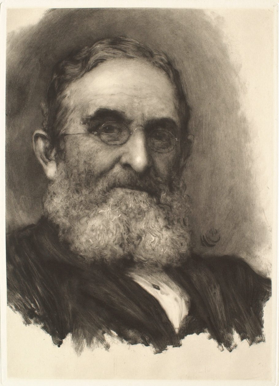 Porträt eines bärtigen Mannes mit Brille von Hubert von Herkomer