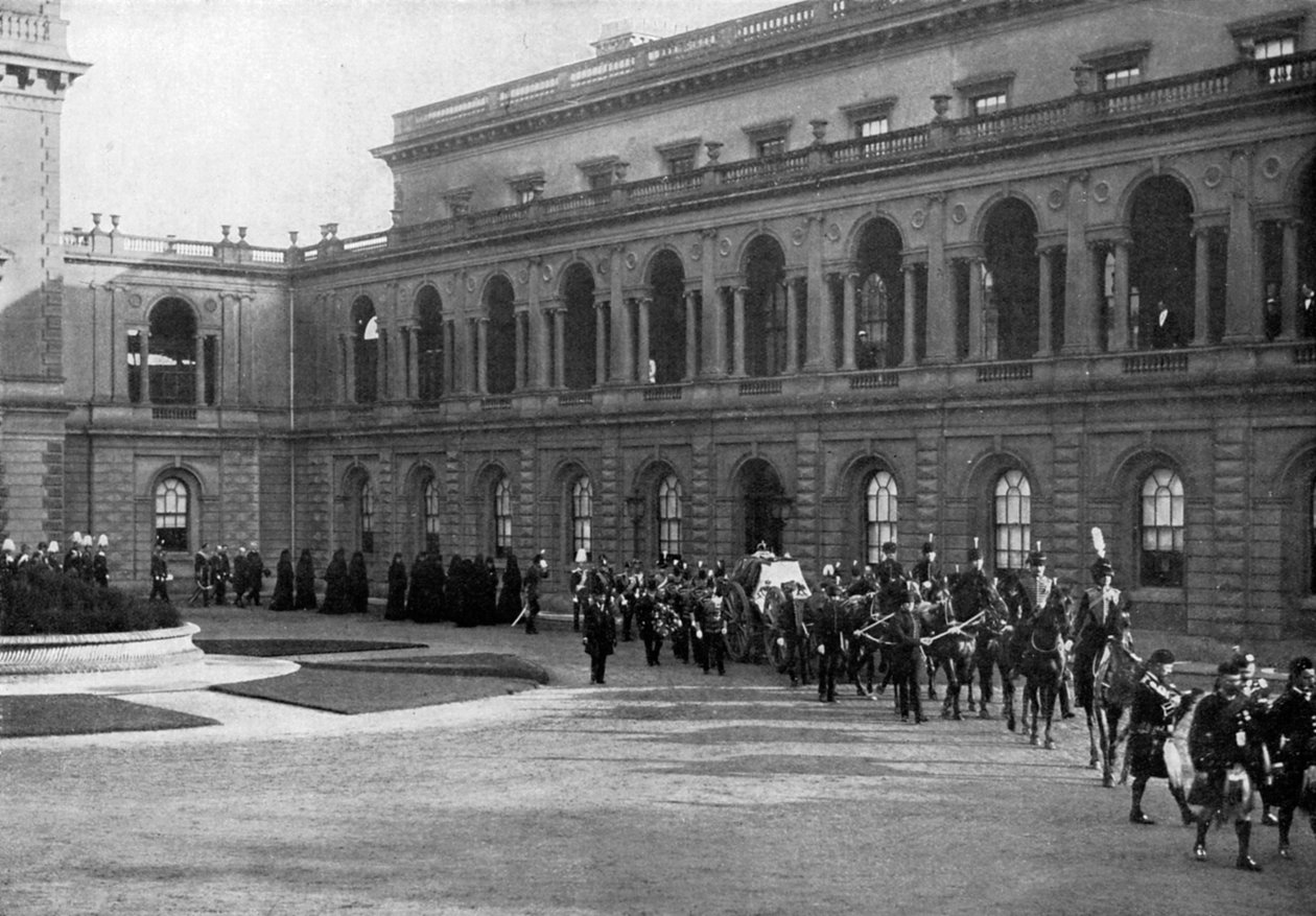 Königin Victorias Trauerzug verlässt Osborne House, Isle of Wight, 1. Februar 1901 von Hughes and Mullins