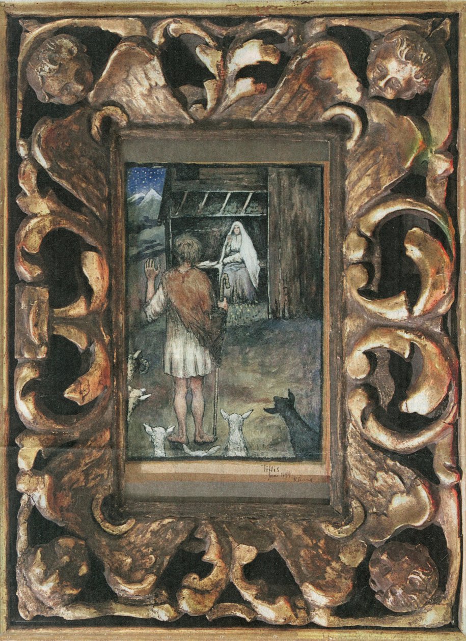 Weihnachtsnacht von Hugo Simberg: hochwertiger Kunstdruck