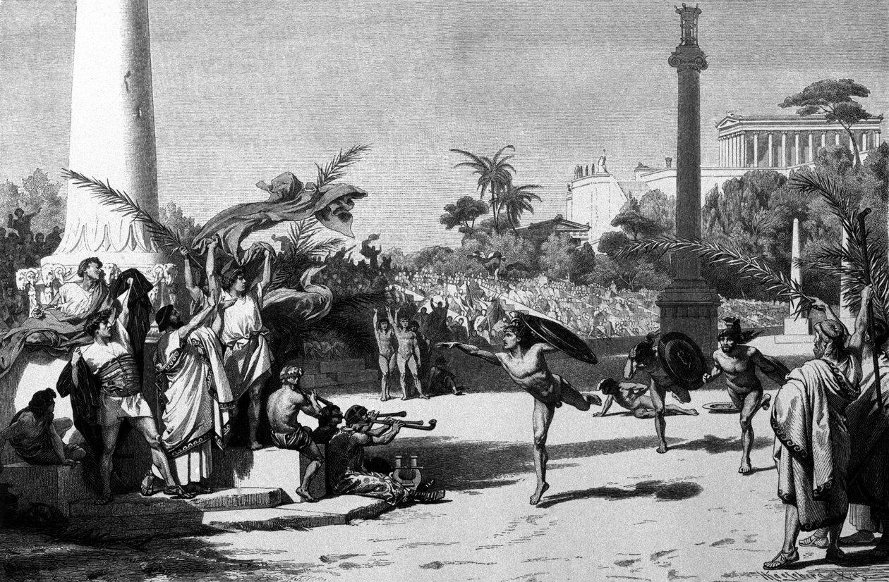 Olympische Spiele: Rekonstruktion des olympischen Rennens von H. Kaeseberg von Hugo Kaeseberg
