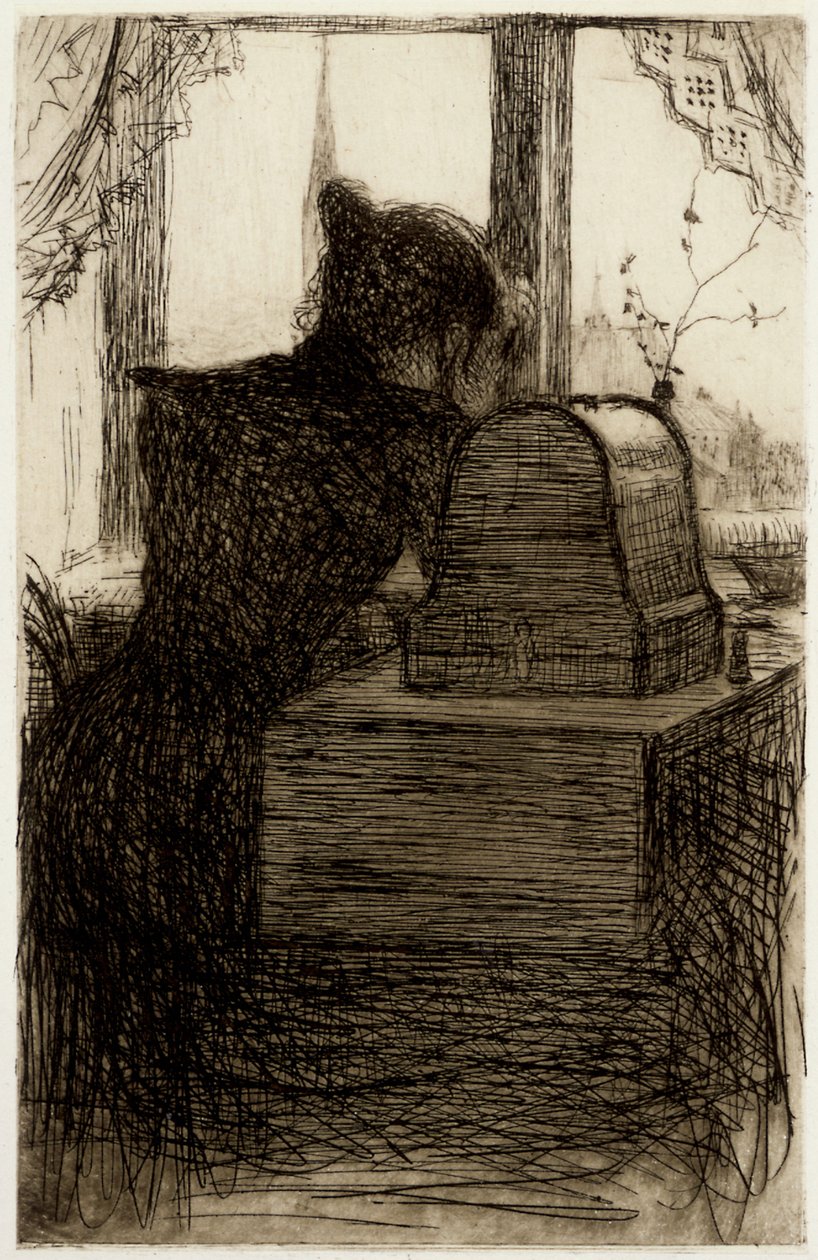 An der Nähmaschine von Hugo Simberg