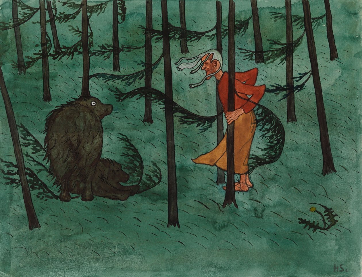 Angst im Wald von Hugo Simberg