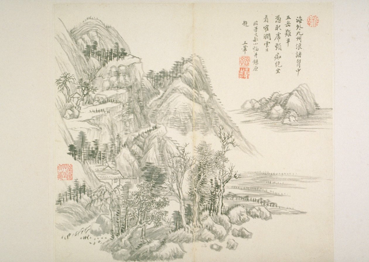 Album nach alten Meistern und Gedichten (Album (10 Blätter), Tinte auf Papier) von Hui Wang
