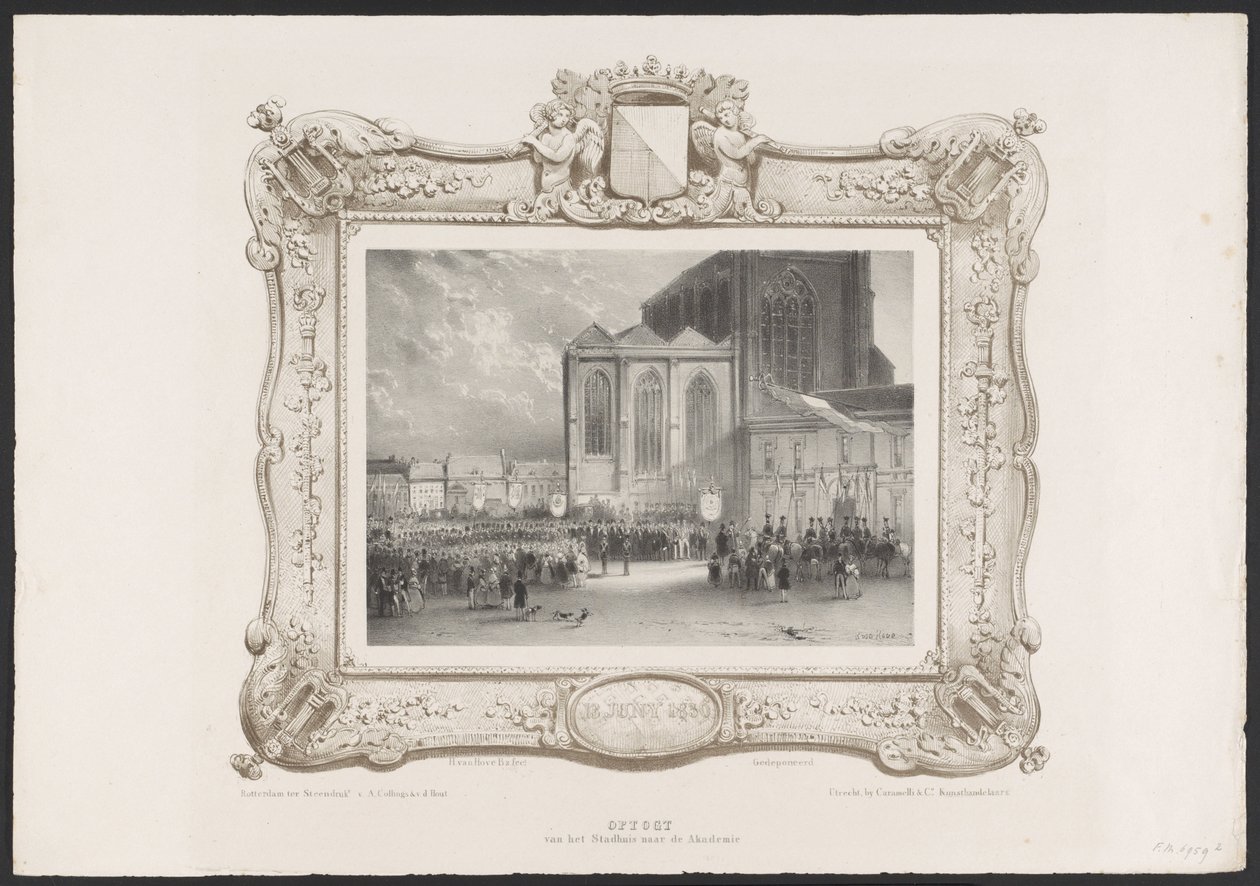 Umzug vom Rathaus zum Akademiegebäude, 1836 von Huib van Hove Bz
