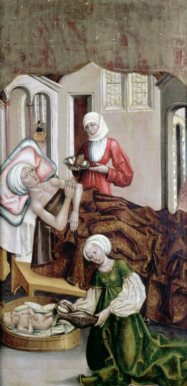 Die Geburt des Johannes des Täufers, Kisszeben, 1490 von Hungarian School