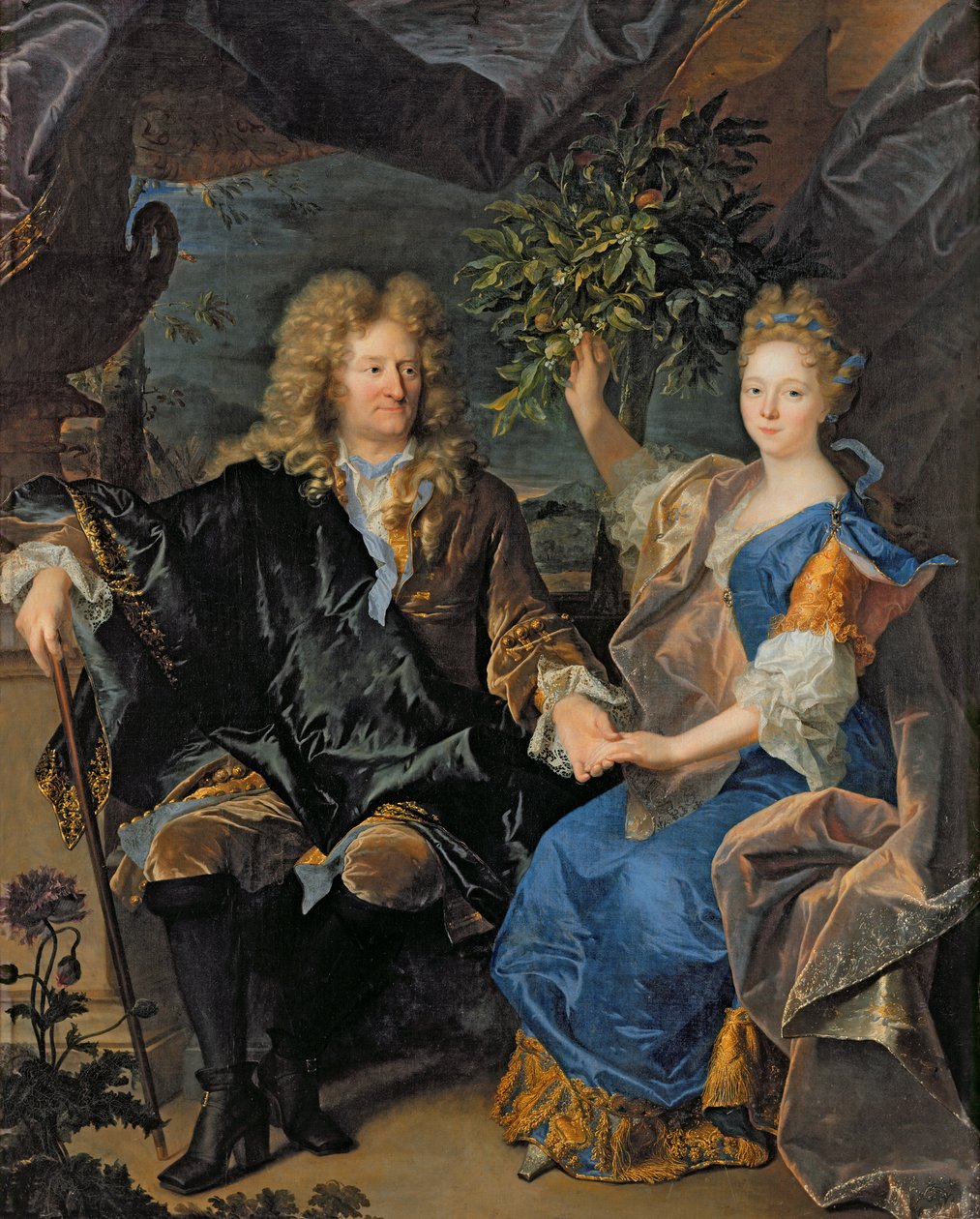 Graf Jan-Andrezj Morszstyn (1619-93) und seine Tochter, Isabelle Morszstyn-Czartoryski, Herzogin von Klevan, 1693 von Hyacinthe Francois Rigaud