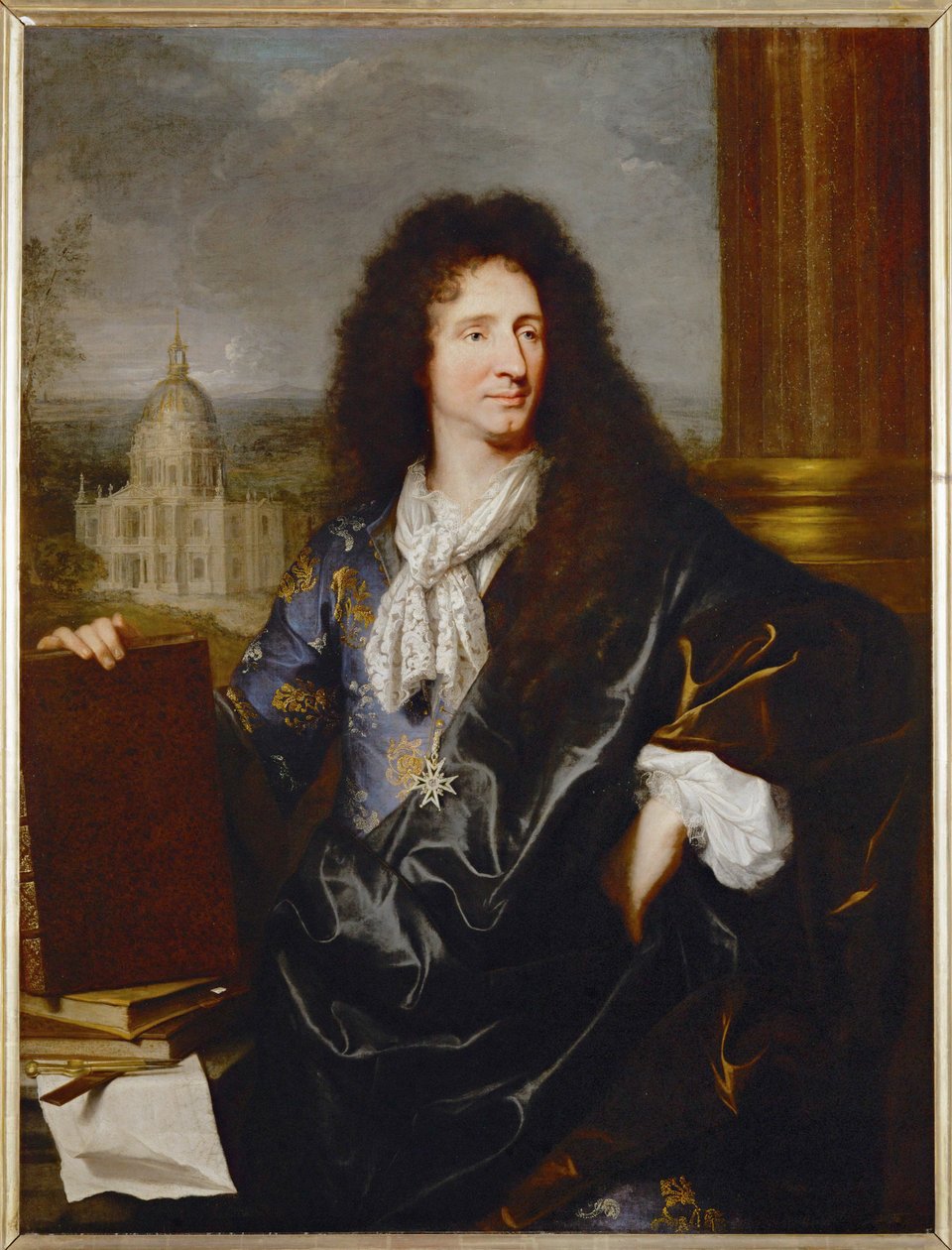 Jules Hardouin-Mansart, Erster Architekt und Aufseher der königlichen Gebäude, gemalt 1685 von Hyacinthe Francois Rigaud