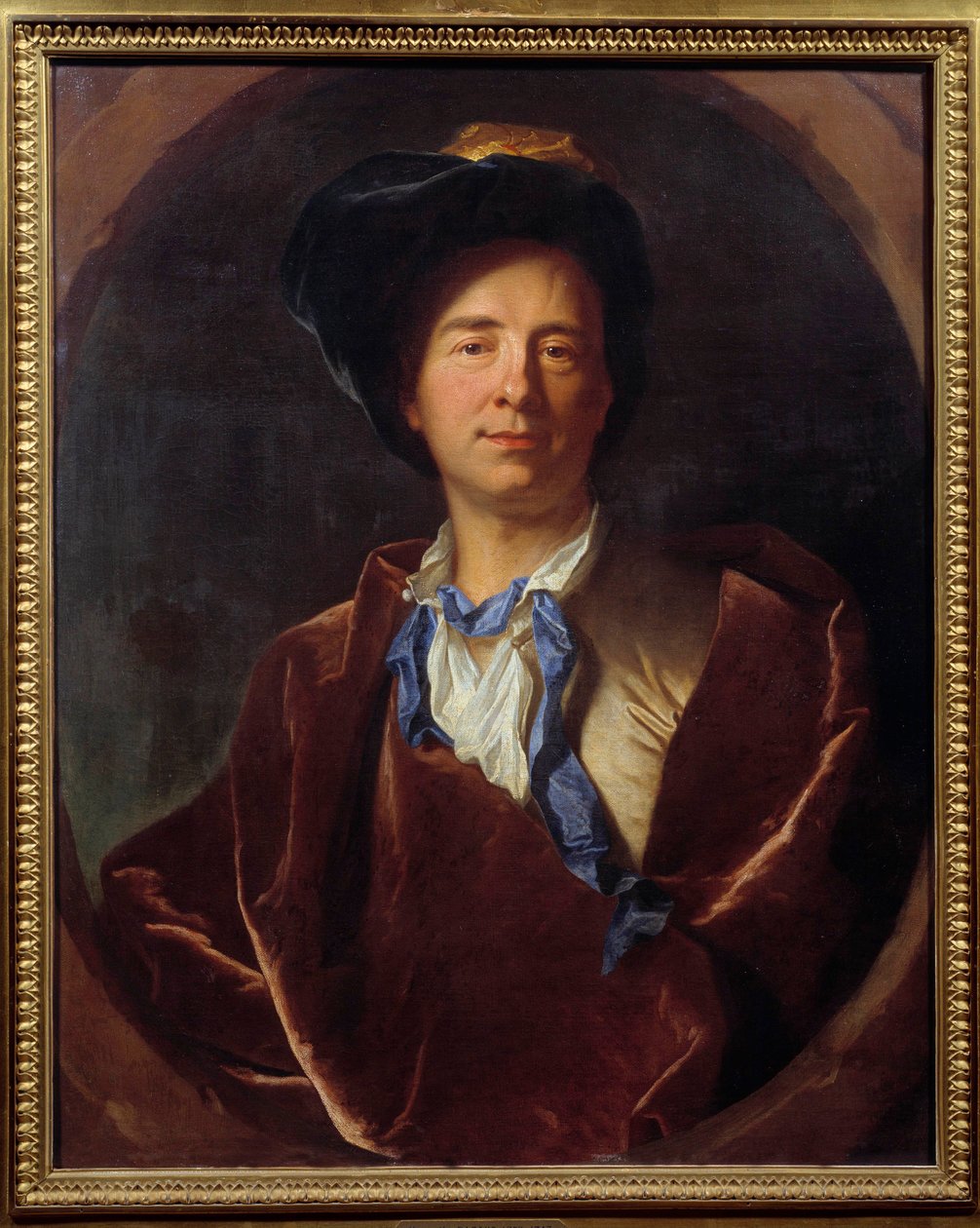 Porträt von Bernard Le Bouyer (Le Bovier) de Fontenelle (1657-1757), französischer Schriftsteller von Hyacinthe Francois Rigaud