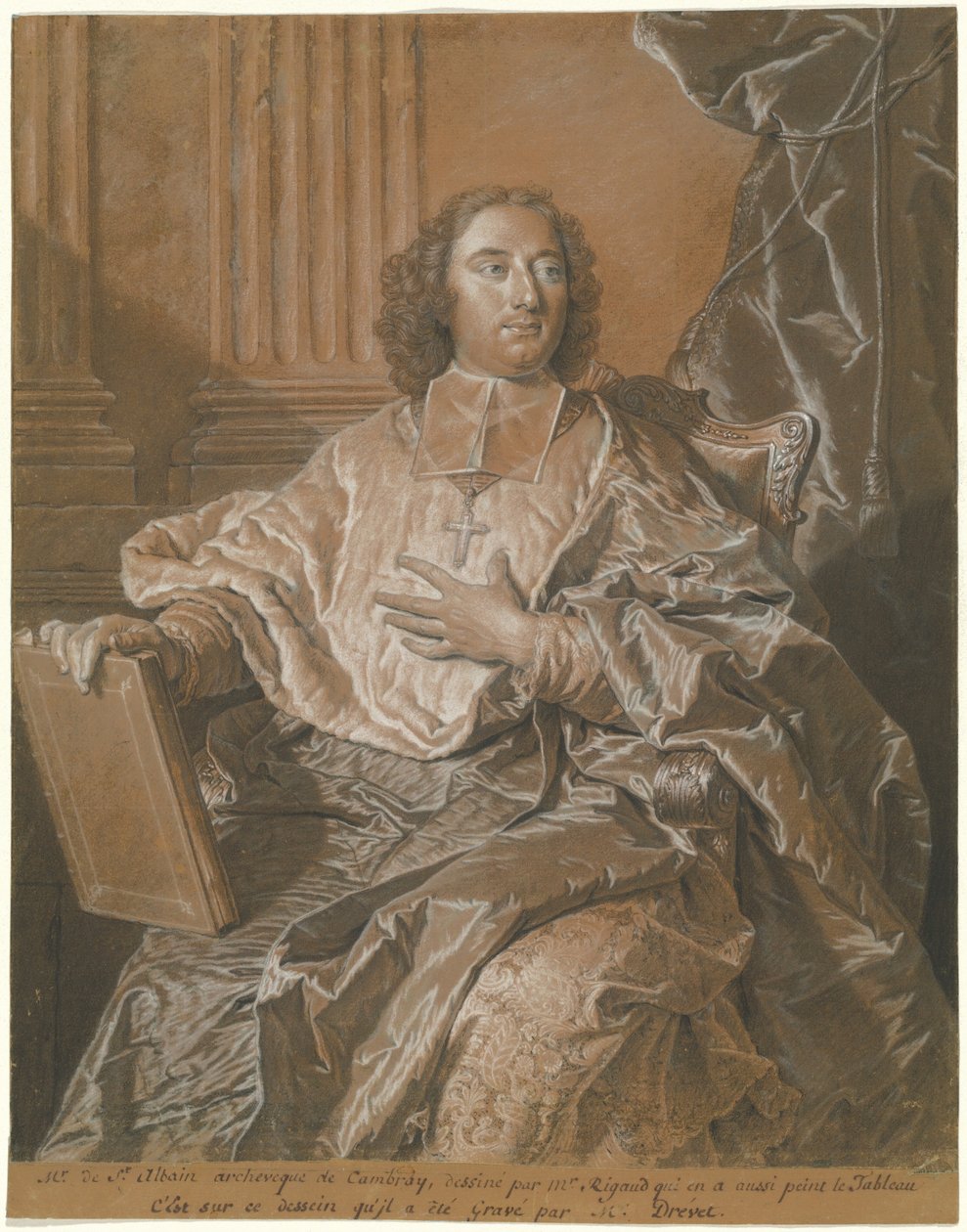 Monsignore Charles de Saint-Albin, Erzbischof von Cambrai von Hyacinthe Rigaud