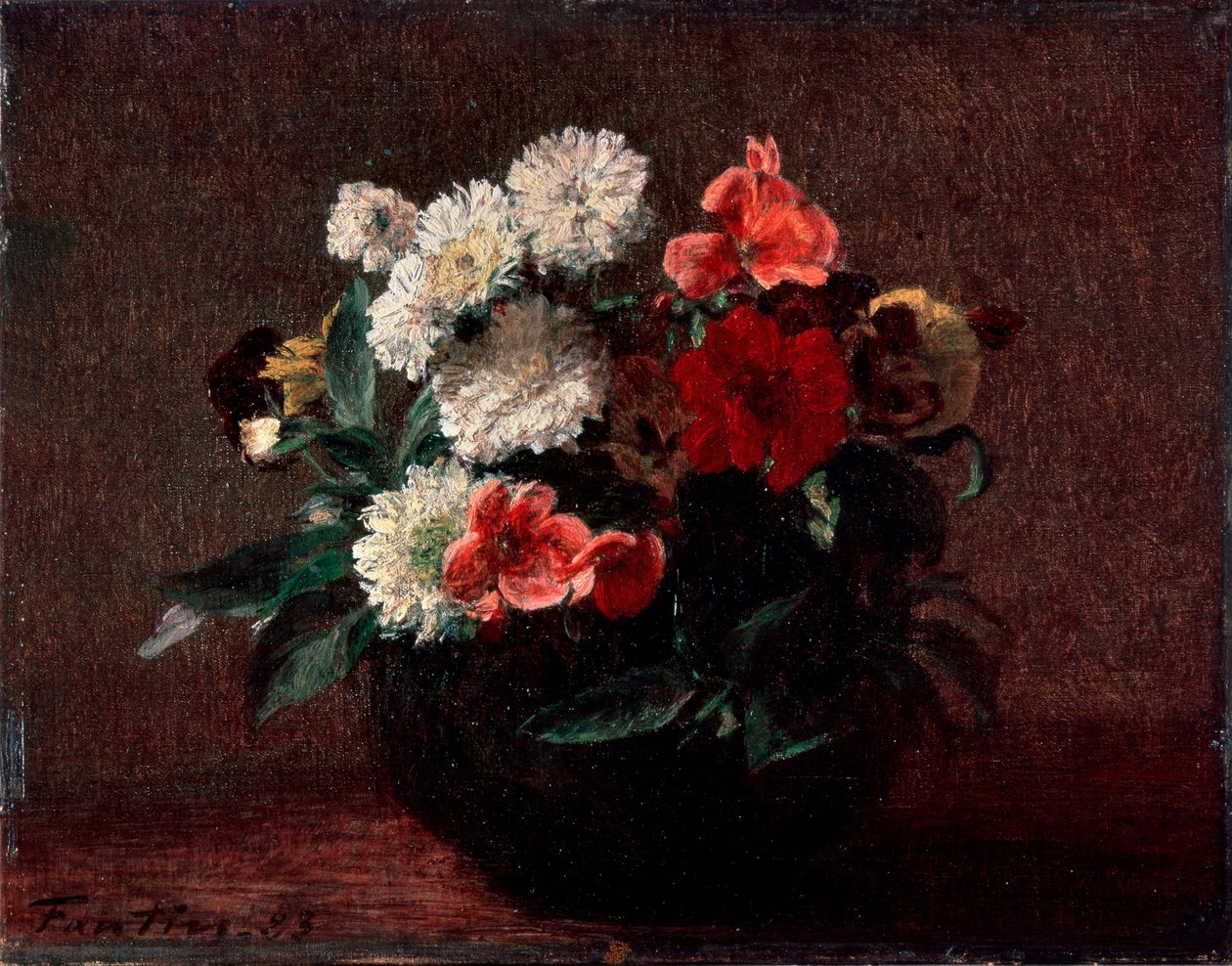 Blumen in einer irdenen Vase, 1883 von Ignace Henri Jean Fantin Latour