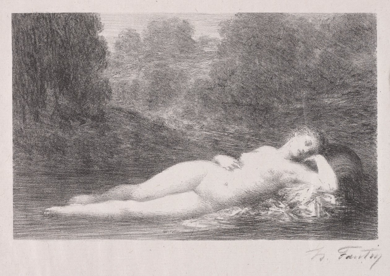 Im Wasser liegend von Ignace Henri Jean Fantin-Latour