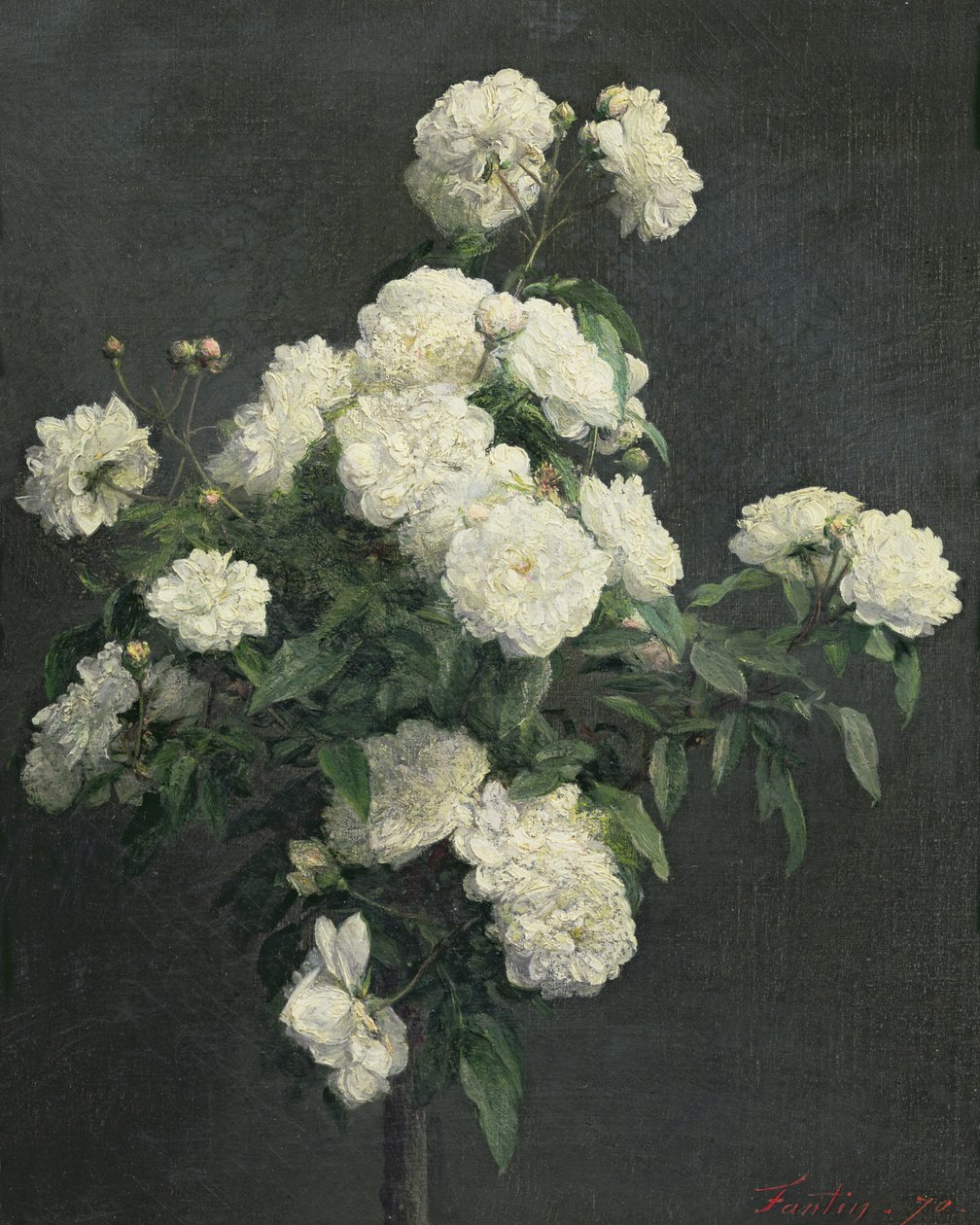 Stillleben mit weißen Pfingstrosen, 1870 von Ignace Henri Jean Fantin Latour