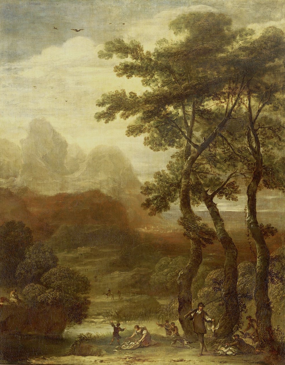 Landschaft mit Jägern von Ignacio Iriarte