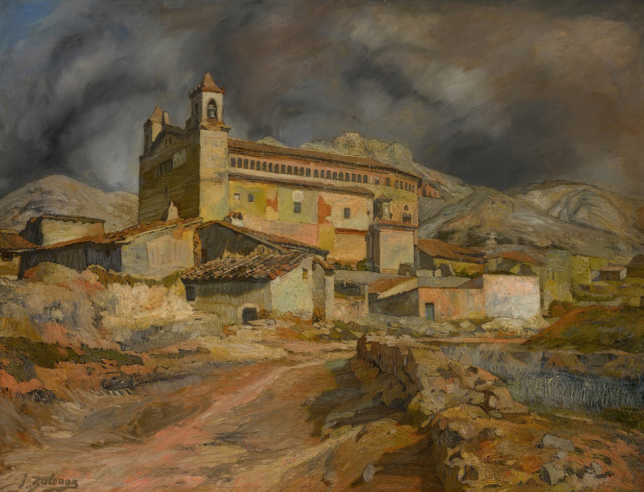 Die Kirche von Maluenda, ca. 1924 von Ignacio Zuloaga y Zabaleto