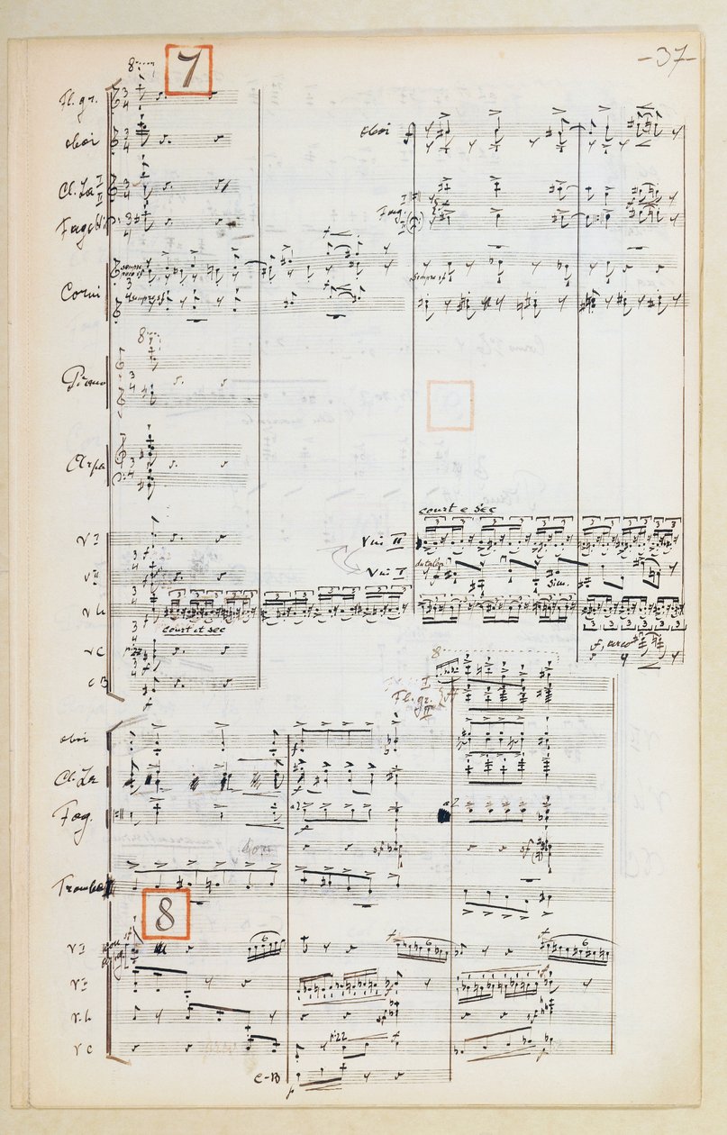 Manuskriptpartitur mit reduzierter Orchestersuite für Der Feuervogel von Igor Strawinsky (1882-1971) von Igor Stravinsky