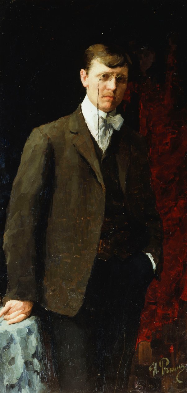 Porträt eines Mannes, möglicherweise Ivan Georgievich Drozdov von Ilya Efimovich Repin