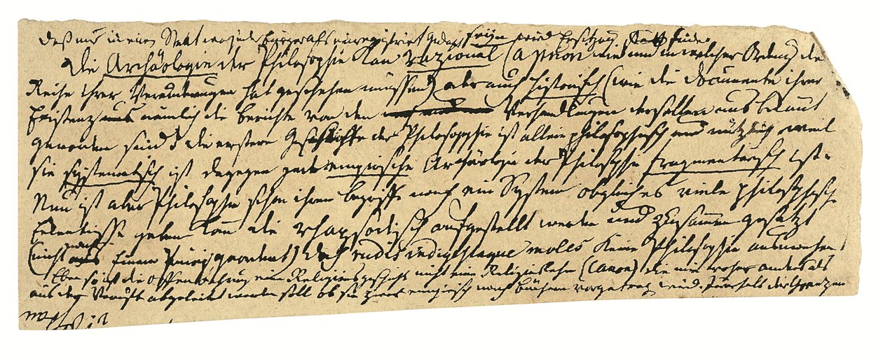 Autographisches Manuskript, auf Deutsch, Notizen zur Philosophie und zur Universität Königsberg von Immanuel Kant