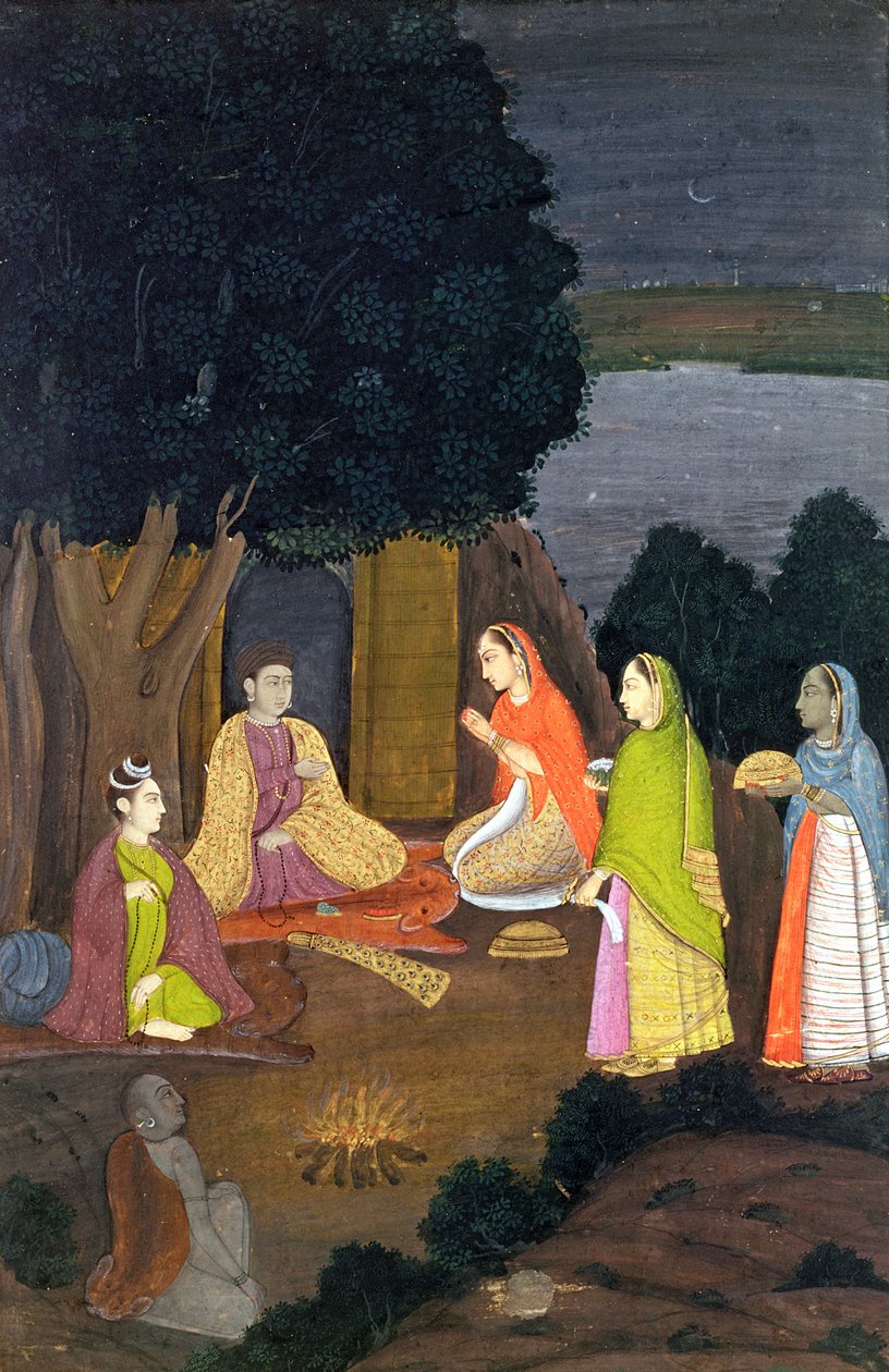 Damen besuchen eine Yogini, Schule von Faqurullah Khan, Lucknow, Uttar Pradesh von Indian School
