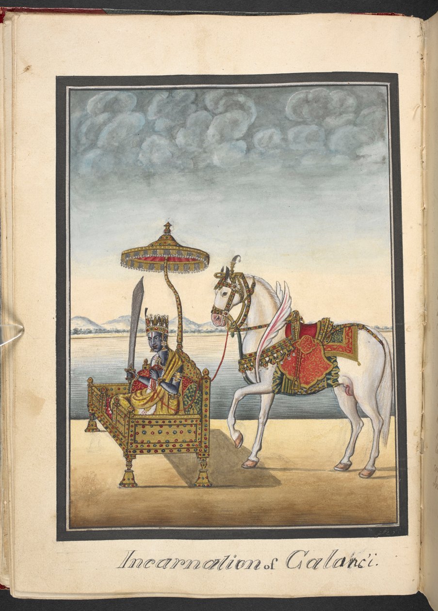 Kalki, zehnte Inkarnation von Vishnu von Indian School