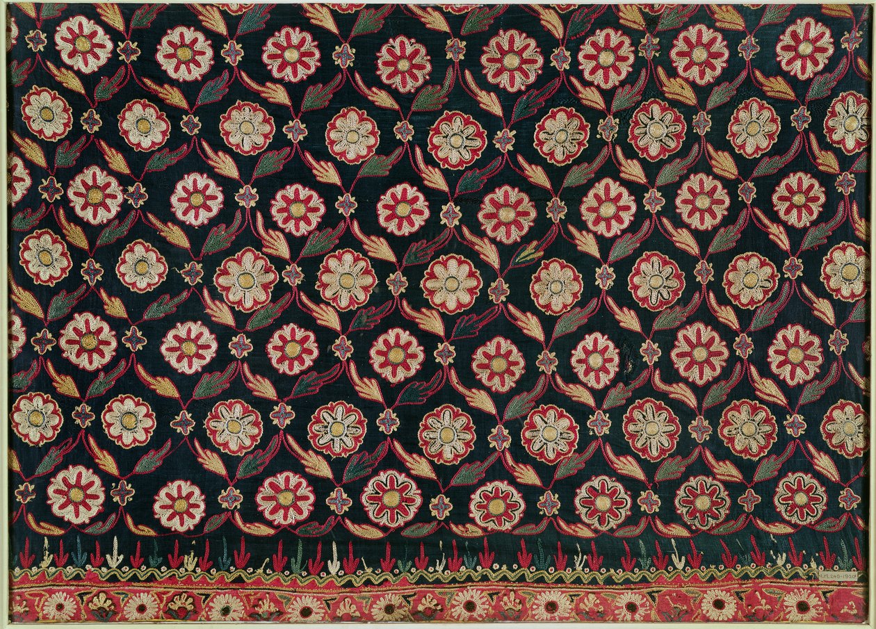 Kutch-Stickerei Rockstück, Bombay State, Indien von Indian School