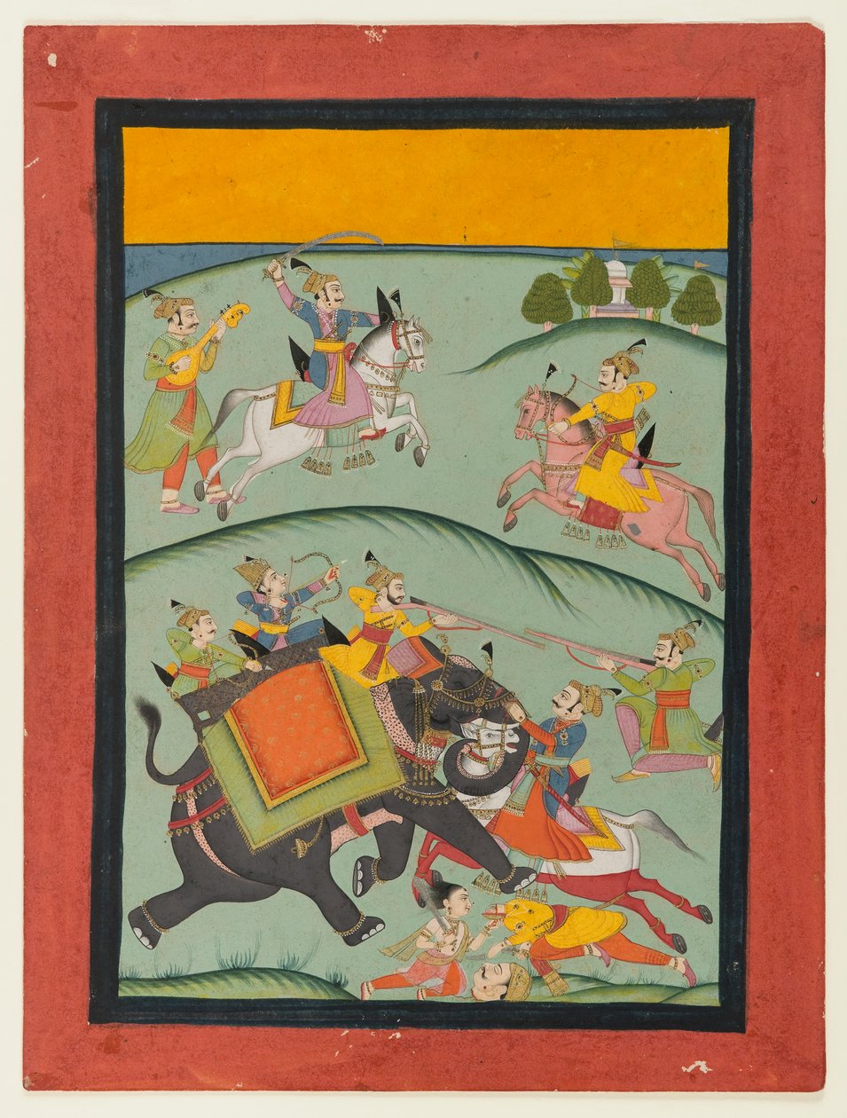 Nata Ragini, Seite aus einer verstreuten Ragamala-Serie, nach 1800 von Indian School