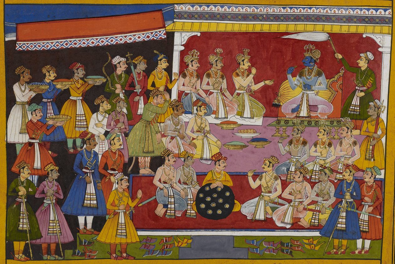Rama dankt seinen Verbündeten, beschenkt sie und erlaubt ihnen, in ihre Königreiche zurückzukehren von Indian School