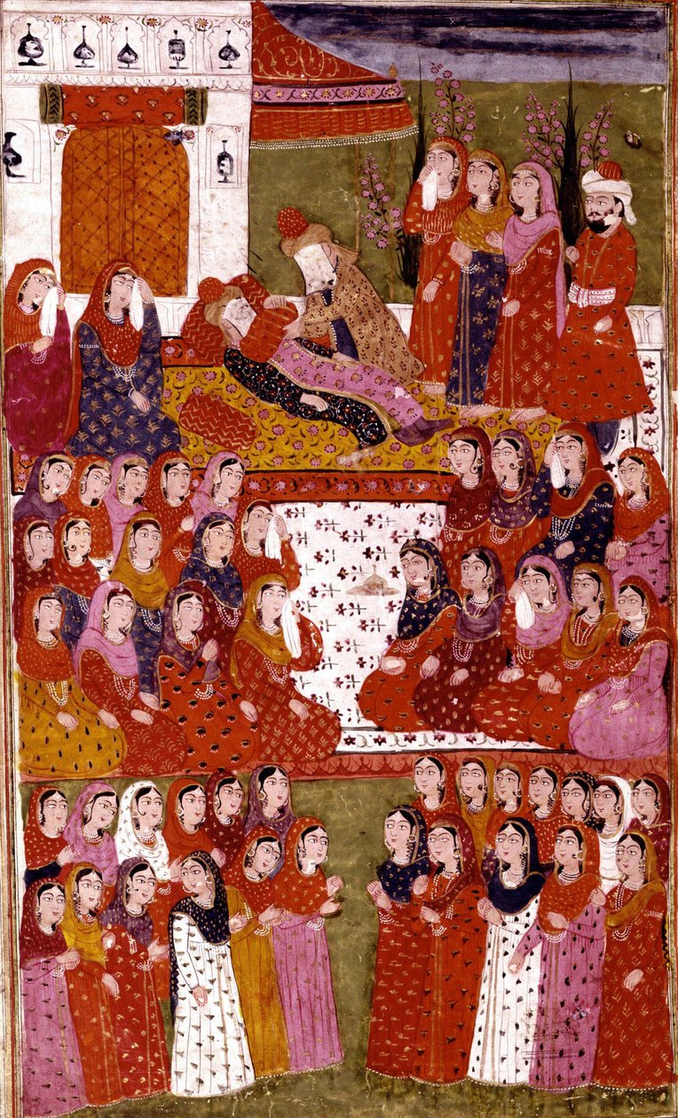 Der Tod von Abu Bakr, Illustration aus Hamla-i-Haydari, von Mirza Muhammad Rafi Bazil, 1808 von Indian School