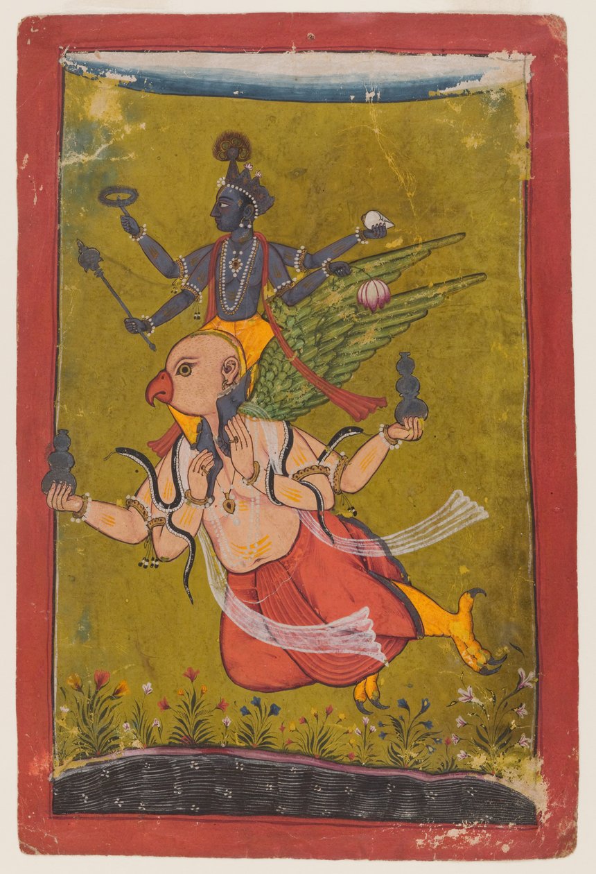 Vishnu auf Garuda, ca. 1725 oder früher von Indian School