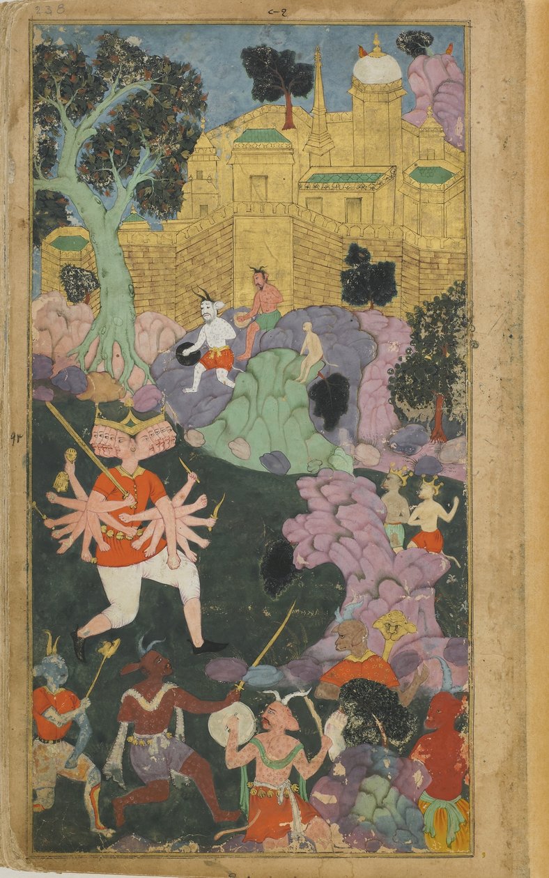 Ravana und seine Truppen beziehen Stellung vor der Stadt von Indian School