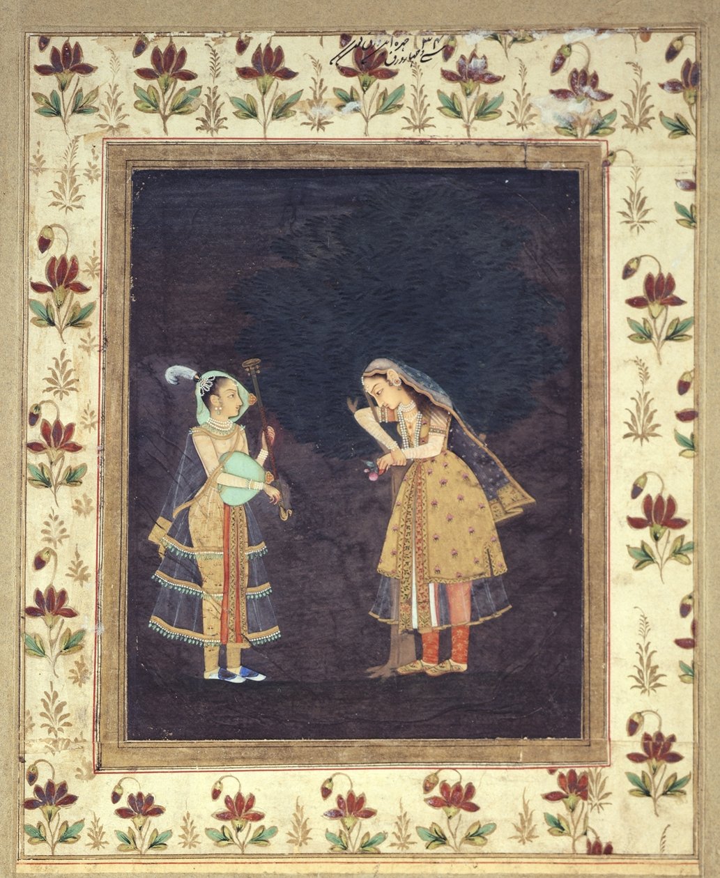 Frau hört Musik von Indian School